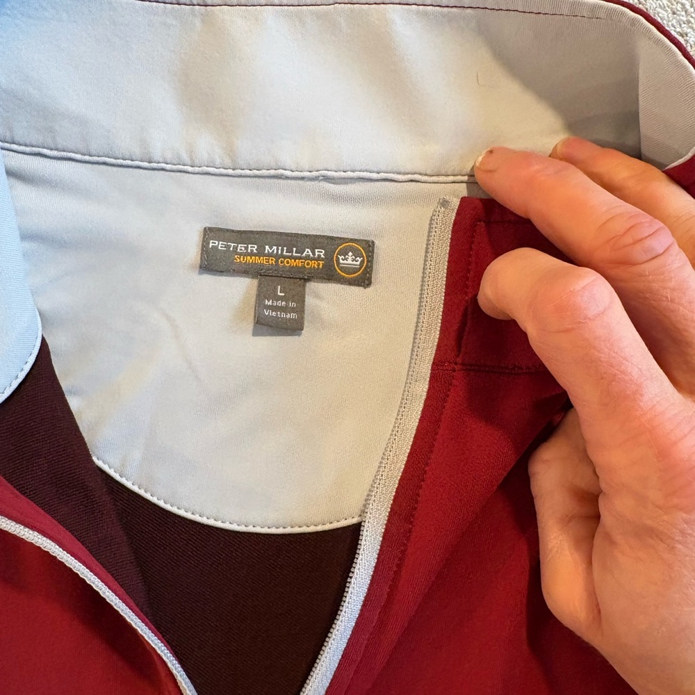 Peter Millar Red Quarter-Zip Pullover - image 2